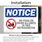 Signmission No Food Or Drink In This Refrigerator, 5 in W x Rectangle, Vinyl Decal OS-2PACK-NS-D-35-L-16129 - alternate 5